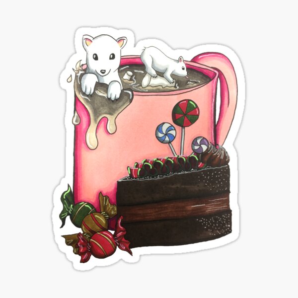 Polar Bear Hot Chocolate Sticker
