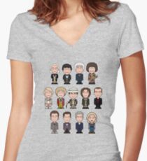 The Thirteen Doctors Women's Fitted V-Neck T-Shirt
