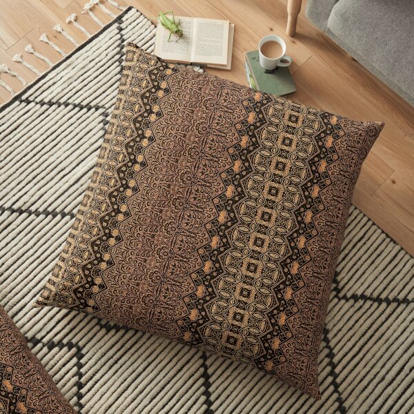 Indonesian batik by Hypersphere Floor Pillow