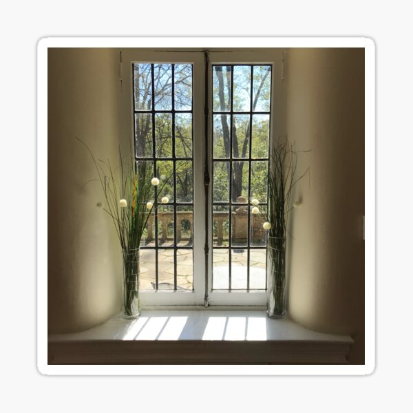 Flowers and a Window Sticker