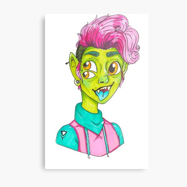 troll kid Metal Print