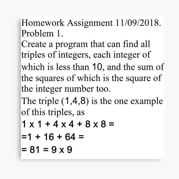 Homework Assignment, #Homework #Assignment, #HomeworkAssignment, #Number Canvas Print