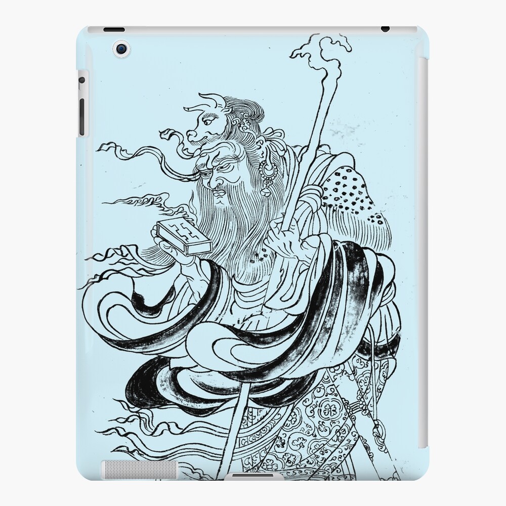 Medieval Fantasy Wizard Saturn Asia Outline Art iPad Case & Skin