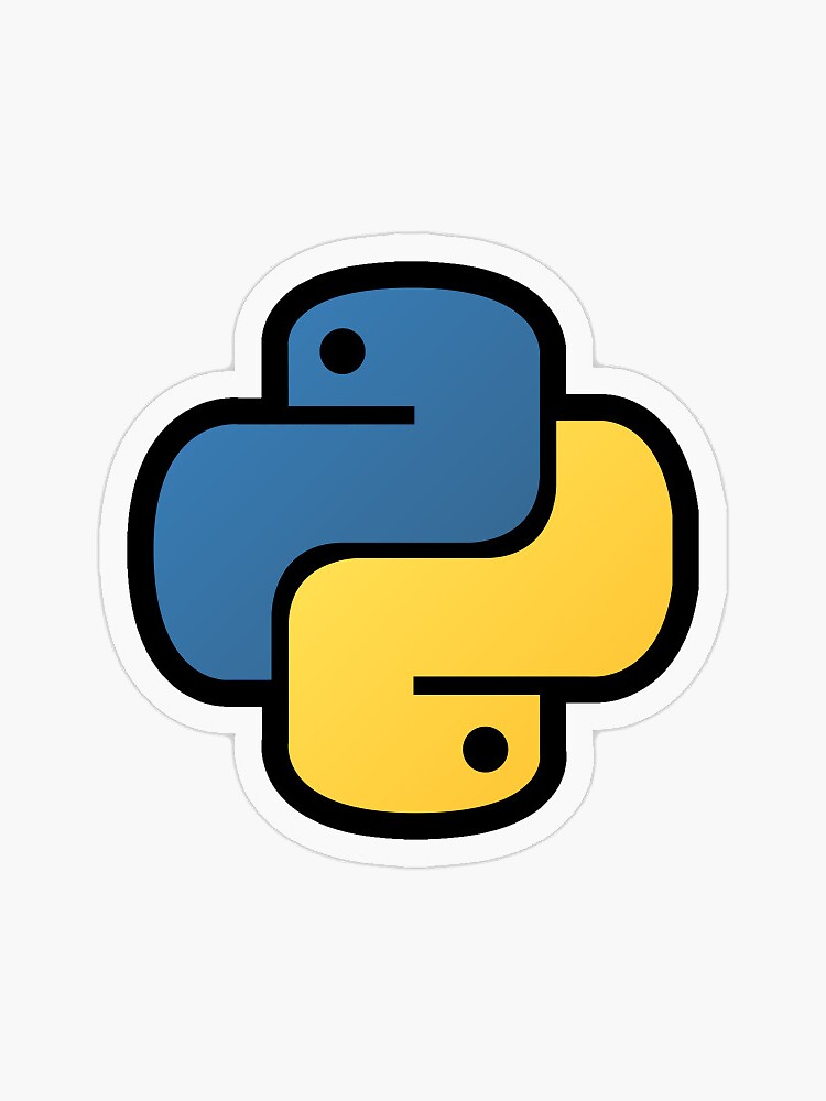 Pegatina «Etiqueta engomada del logotipo de Python» de linkevbindesign ...