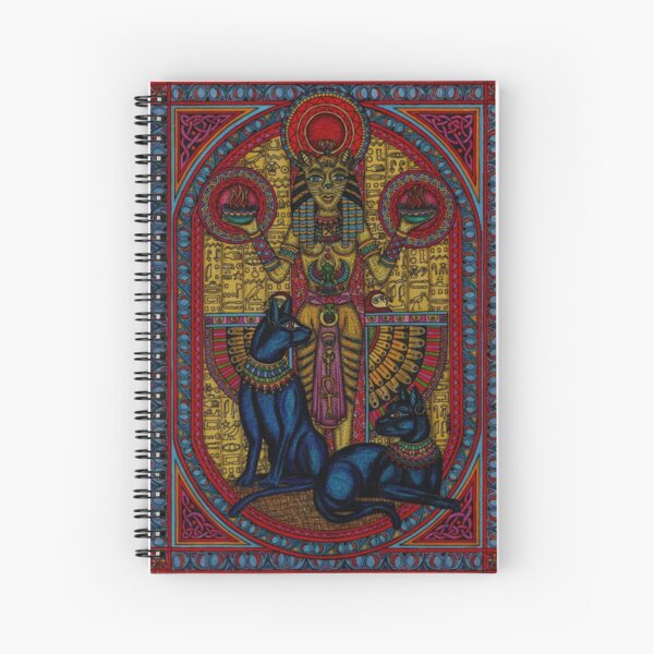 bastet, bast the cat goddess Spiral Notebook