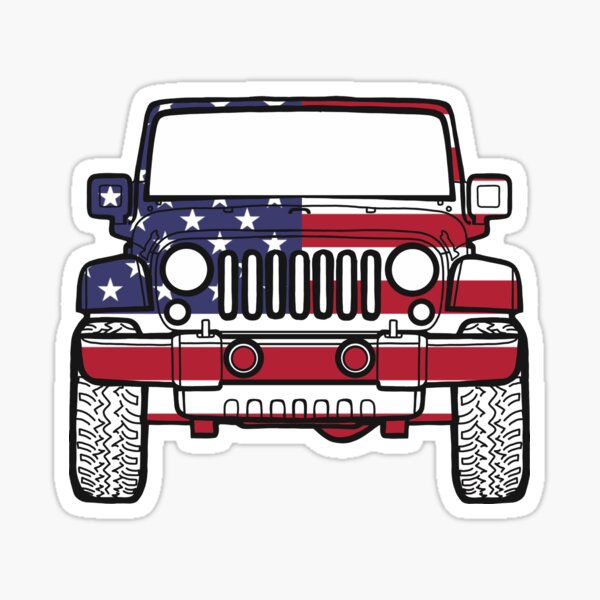 Drapeau américain Jeep Sticker