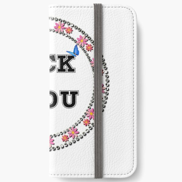 Fuck You Flowers pink iPhone Flip-Case