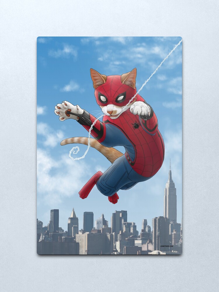 Alternate view of Spider-Cat Metal Print