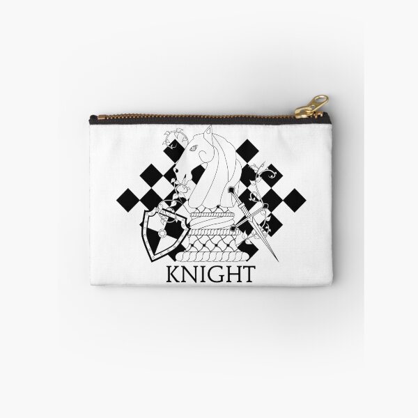 Item preview, Black and White Knight Chess Piece with Shield and Sword designed and sold by LeeTowleArt.