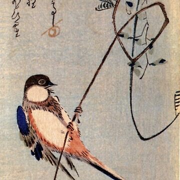 Artwork thumbnail, A Bird On A Wisteria by Utagawa Hiroshige (Reproduction) by Classic Visions Gallery