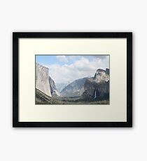 infamous tunnel view in Yosemite Framed Print