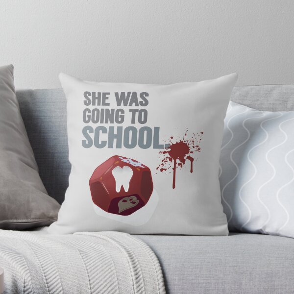 Death at School Throw Pillow
