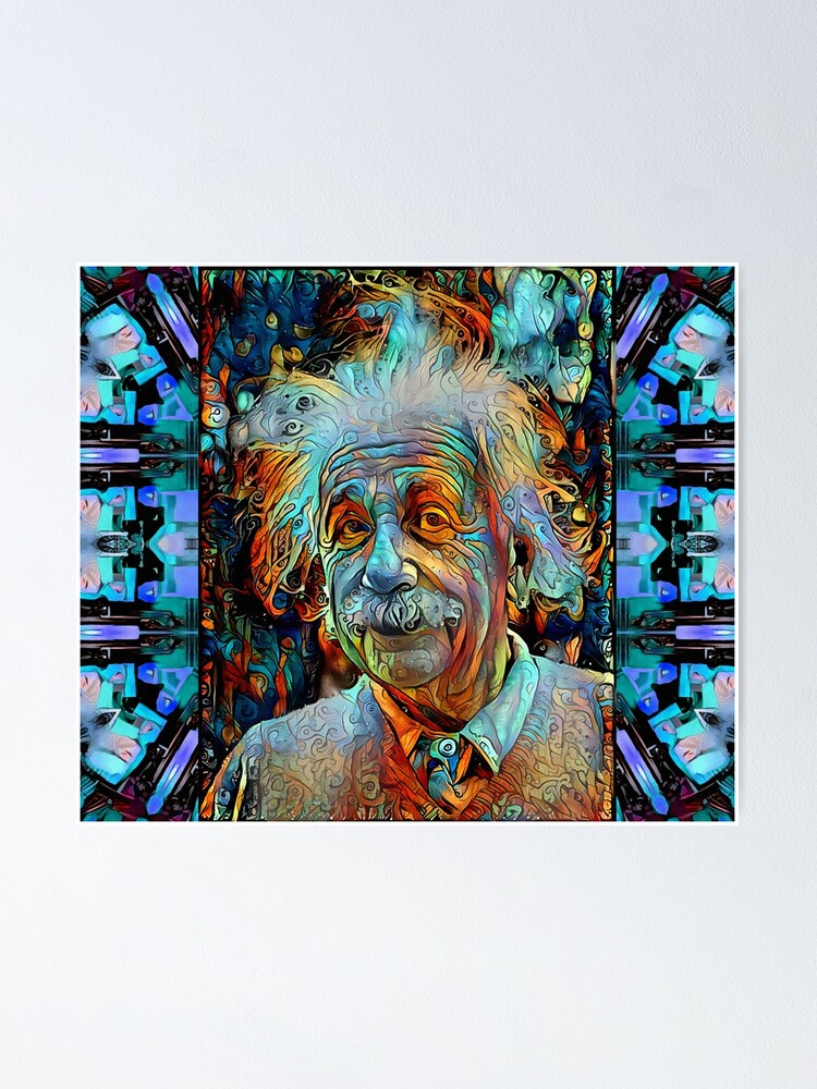 ALBERT EINSTEIN TRIPPY POSTER PSYCHEDELIC GIANT WALL ART HUGE ABSTRACT PRINT