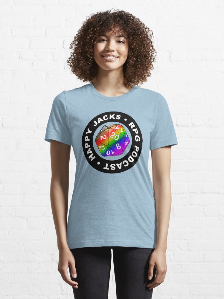 Alternate view of Happy Jacks Rainbow Logo Essential T-Shirt