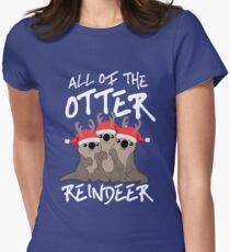 All of the Otter Reindeer Women's Fitted T-Shirt