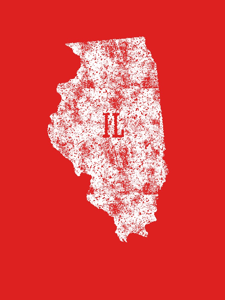 illinois-distressed-state-map-abbreviation-il-white-t-shirt-by