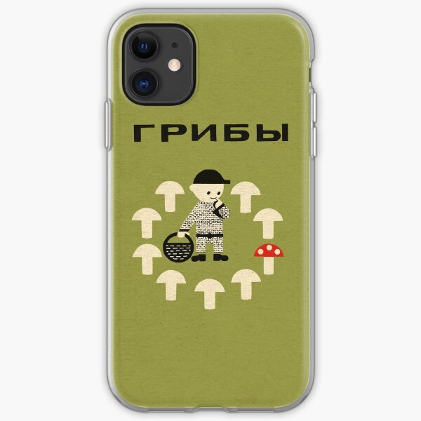 Mushroom Picking Man iPhone Soft Case