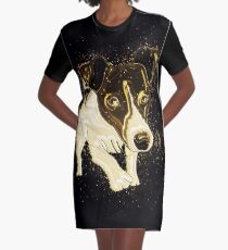 Dog funny golden Gold Graphic T-Shirt Dress