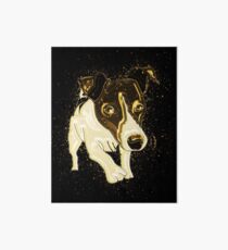 Dog funny golden Gold Art Board