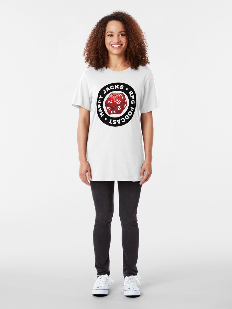 Alternate view of Happy Jacks RPG Logo Slim Fit T-Shirt