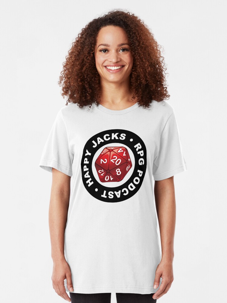 Alternate view of Happy Jacks RPG Logo Slim Fit T-Shirt