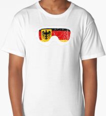 German Goggles White Frame Distressed | Goggle Designs | DopeyArt Long T-Shirt