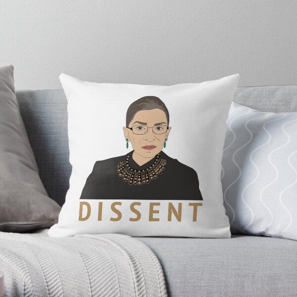DISSENT RBG Throw Pillow