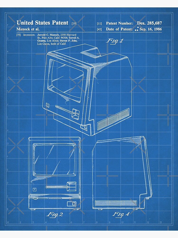 Apple Macintosh Patent Apple Art Blueprint Poster For Sale By Patentpress Redbubble 