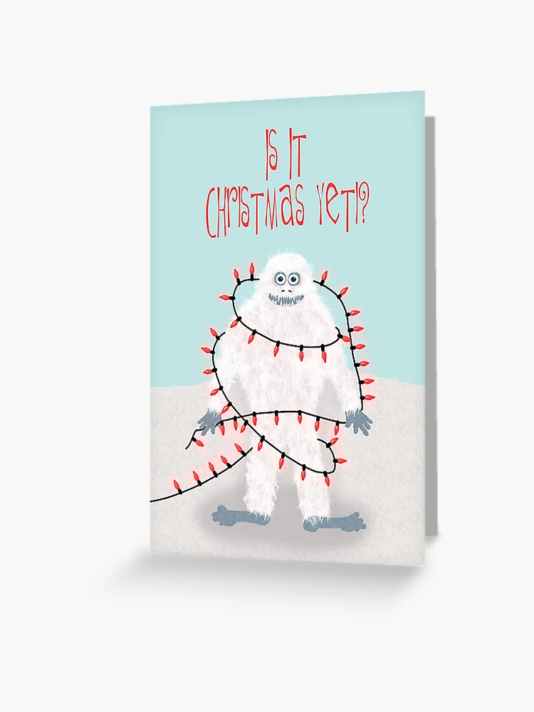 Funny Christmas Card are You Yeti for Christmas Pun Card, Cute