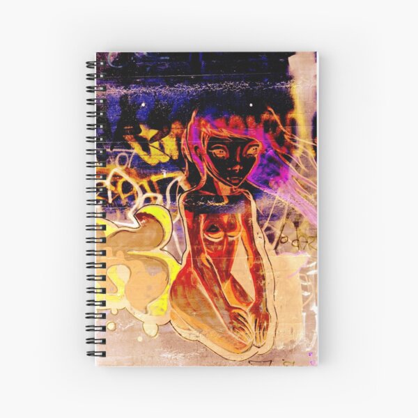 Girl on a Wall Spiral Notebook