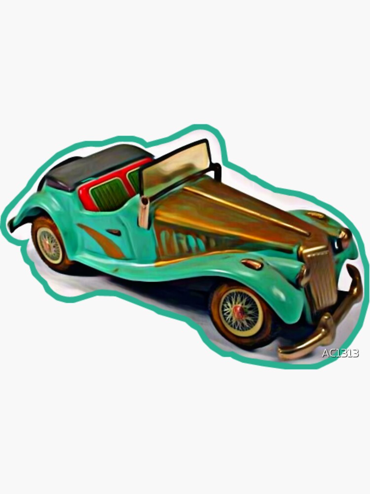 "Antique Toy Car" Sticker for Sale by AC1313 | Redbubble