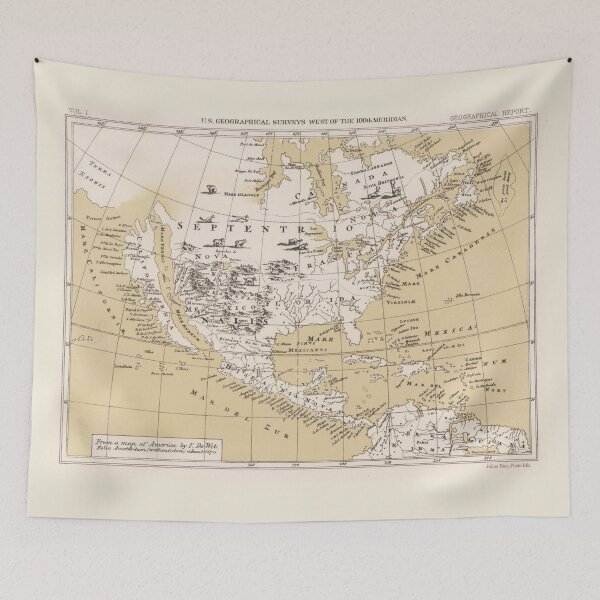 Item preview, Vintage Map of North America in 1670 (1889) designed and sold by BravuraMedia.