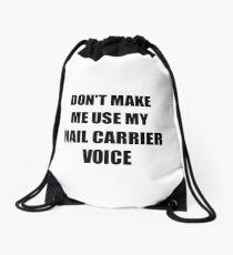 Mail Carrier Gift for Coworkers Funny Present Idea Drawstring Bag
