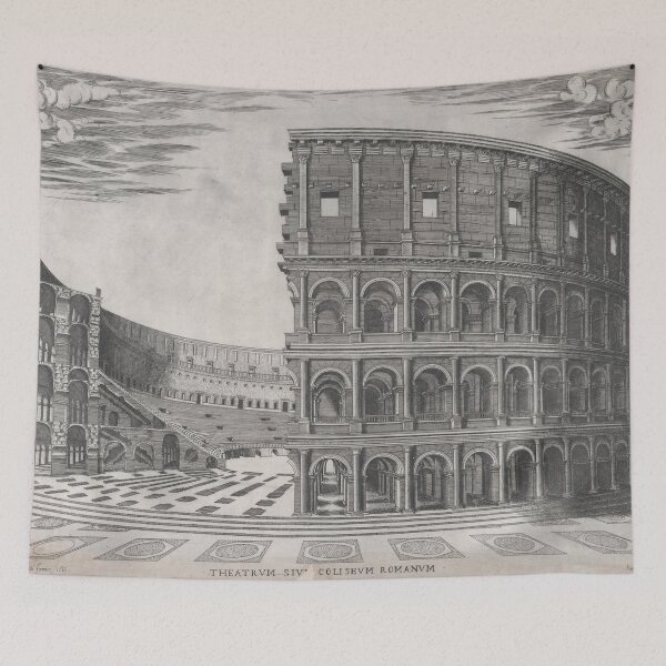 Item preview, Vintage Diagram of The Roman Colosseum (1581) designed and sold by BravuraMedia.