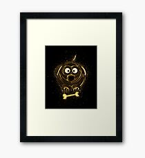 Dog pet golden Gold Framed Print