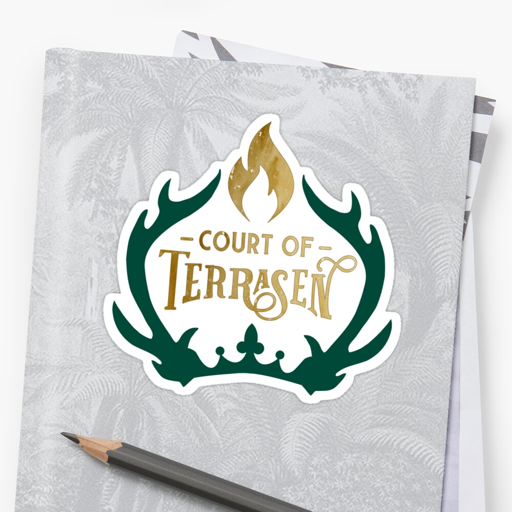 Court Of Terrasen Throne Of Glass Sticker By Rubyandpearl Redbubble 4346