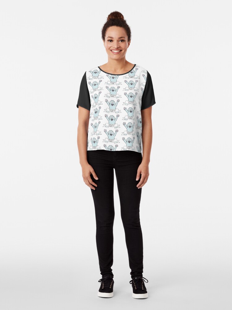 Alternate view of If a Yeti yeets, is it a Yeeti? Chiffon Top