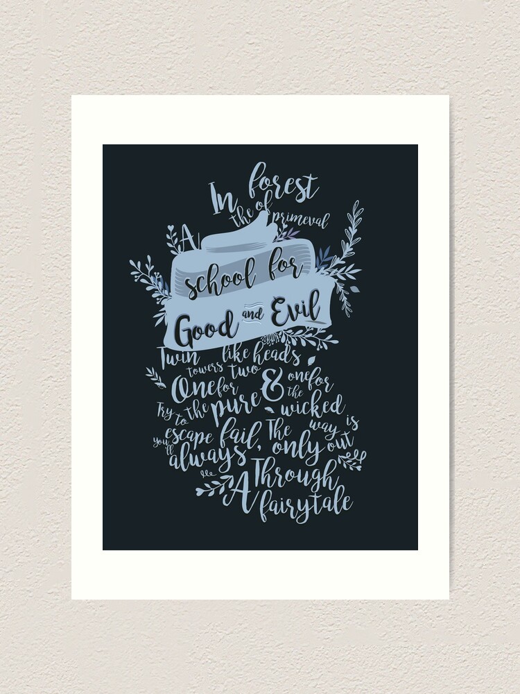 School For Good And Evil Art Print By Sashakhalid Redbubble
