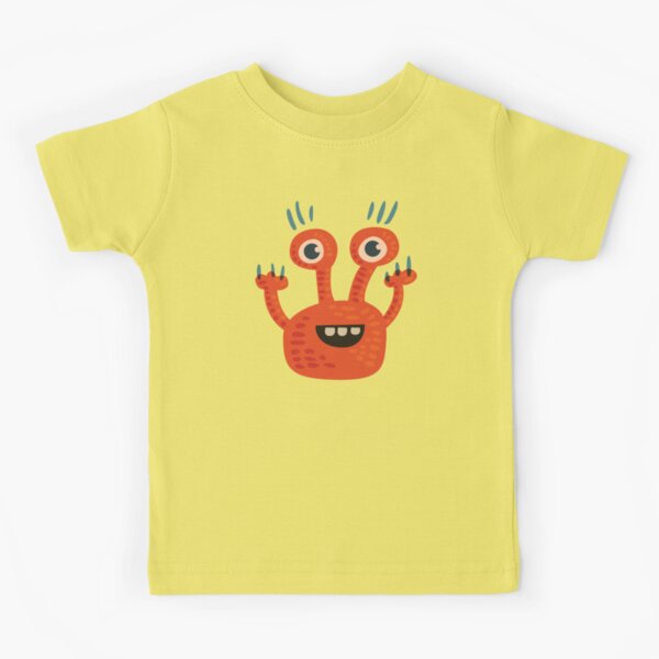 Cute Orange Monster Is Funny Too Kids T-Shirt