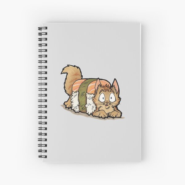 Uh-oh Sushi Cat! Spiral Notebook
