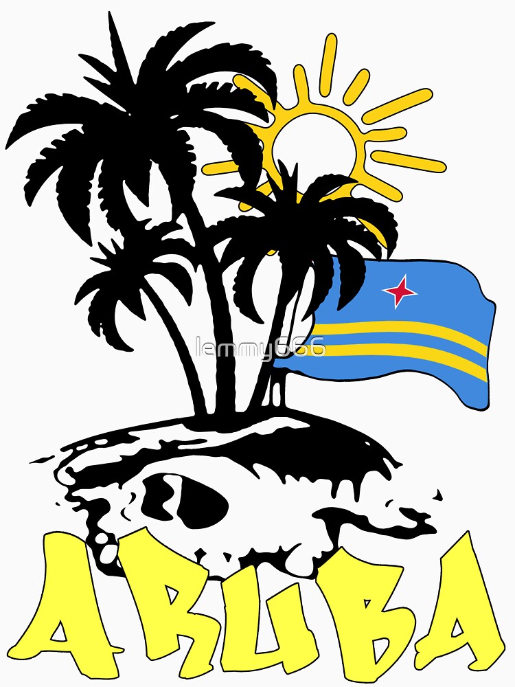 Download "Aruba Flag - Coat of Arms - Pirates Design" Long Sleeve T-Shirt by lemmy666 | Redbubble