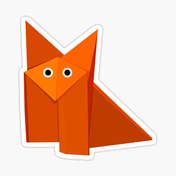 Cute Origami Fox Sticker
