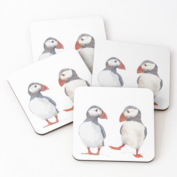 Item preview, Puffin friends dancing - illustration designed and sold by kittyvdheuvel.