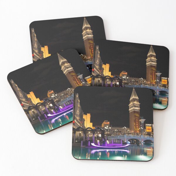 Item preview, Lighting Up the Night in Neon - Colorful Canals and Gondolas at the Venetian Las Vegas designed and sold by Georgia Mizuleva.
