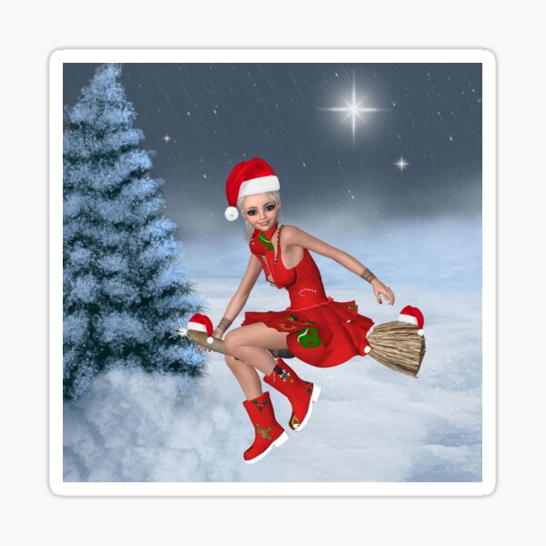 Witch-Hexe-Xmas-Weihnachten Sticker