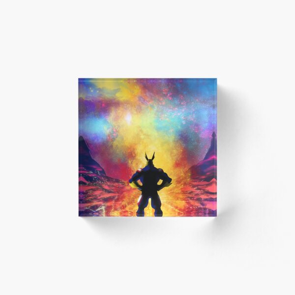 My Hero Academia inspired All Might - Original Painting Acrylic Block