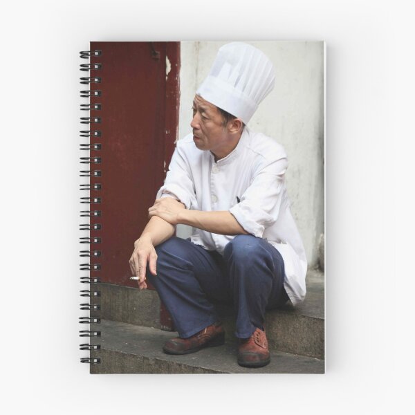 Item preview, Ciggy Break, Chef relaxing, toque chef, between menus designed and sold by phil decocco.
