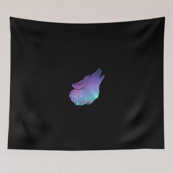 Item preview, Grey Wolf Howling Northern Lights Aurora Borealis designed and sold by PunkyCat.