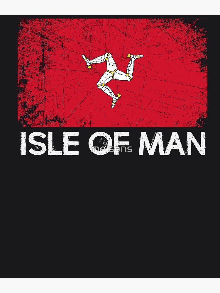 Manx Flag T-Shirt | Vintage Made In Isle Of Man Gift Manx Flag T-Shirt | Vintage Made In Isle Of Man Gift
