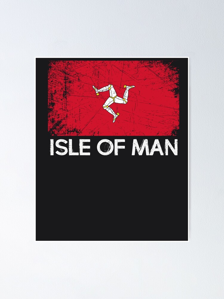 Manx Flag T-Shirt | Vintage Made In Isle Of Man Gift Manx Flag T-Shirt | Vintage Made In Isle Of Man Gift